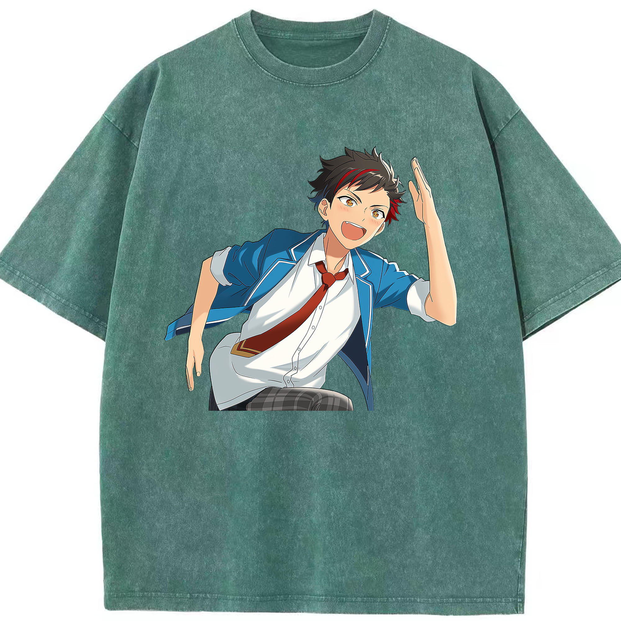 （画像用） あんさんぶるスターズ! Ensemble Stars 綿100% ヴィンテージ風 半袖Tシャツ（フロントプリント）